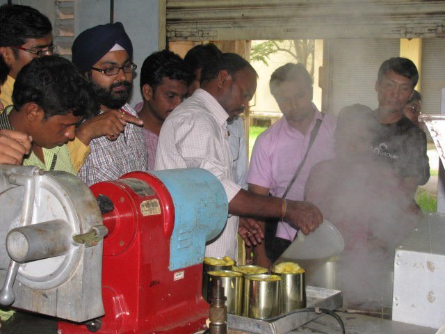 Live food processing demonstration